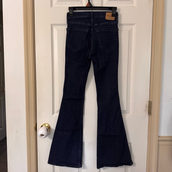 Hollister Curvy High Rise Flare Women’s Jeans Size 2R Dark Wash Advanced Stretch - Picture 2 of 12